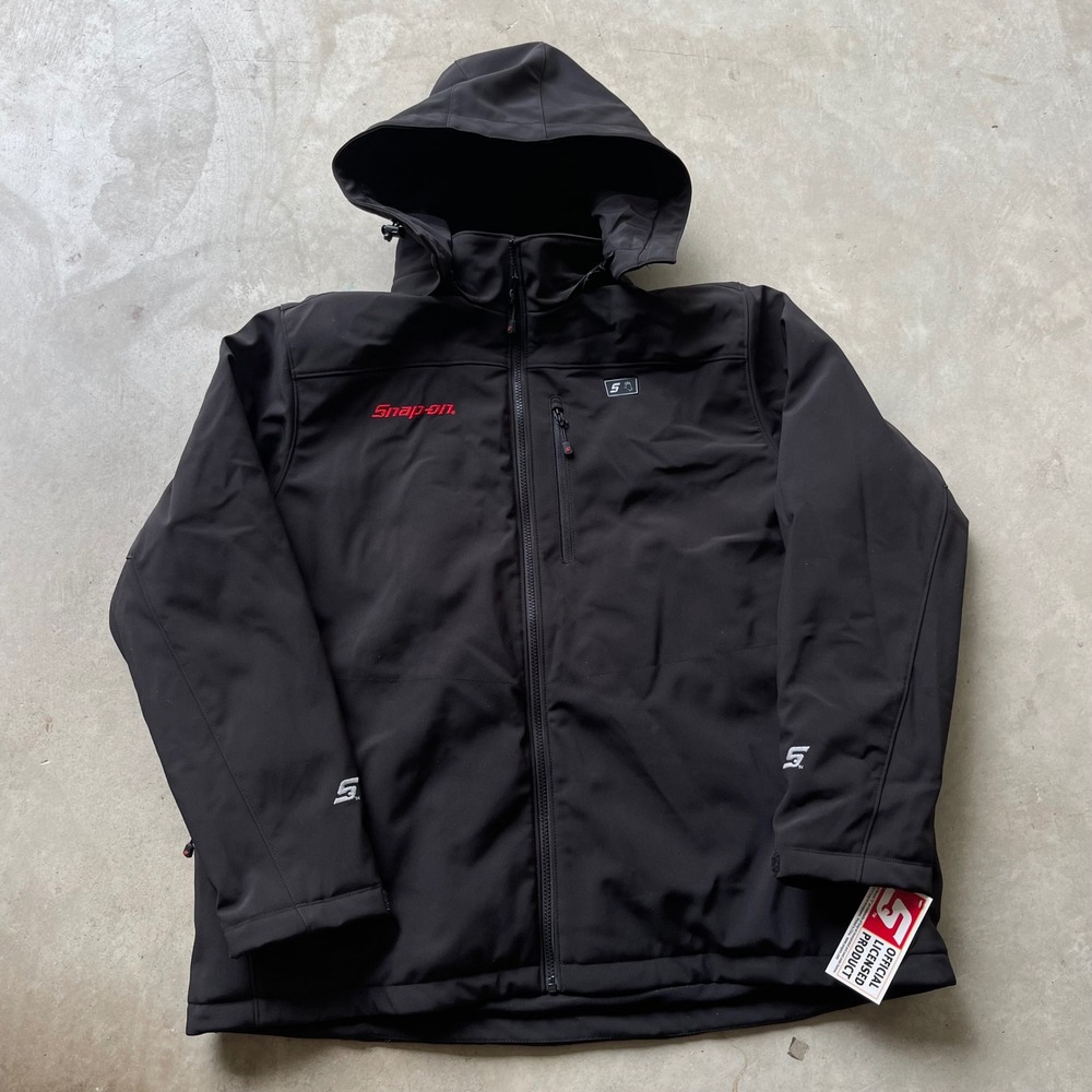 Snap-on Tools Men's 2XL Black‎ Heated Softshell Hooded Jacket New